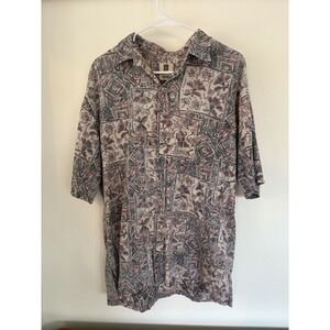 Tori Richard Honolulu Vintage Men's Short Sleeve L Button Down Hawaiian Shirt